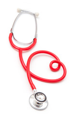 Stethoscope isolated on a white studio background.