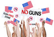 American people campaigning for gun control
