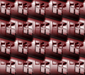 Poster - Architectural abstract in red
