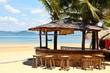 Beach bar with clear blue sky on Phayam island Thailand