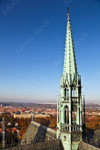 Fotografie, Obraz Roof top of St. Vitus Cathedral at Prague castle