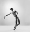 © Acronym - Sporty and athletic ballet dance. Black and white image.