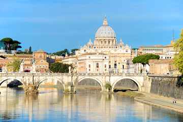 Wall Mural - St. Peter's Basilica at dawn, Rome Italy