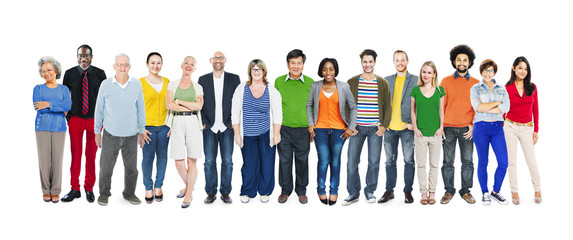 Wall Mural - Group of Multiethnic Diverse Colorful People