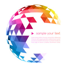 Poster - Abstract colorful geometric background