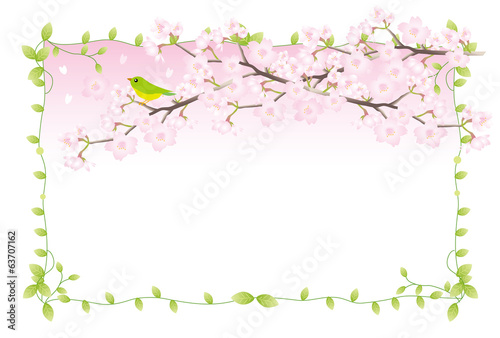 桜うぐいすフレーム Stock イラスト Adobe Stock 桜うぐいすフレーム Stock イラスト Adobe Stock