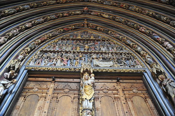 Wall Mural - Church in Freiburg (Minster), Germany