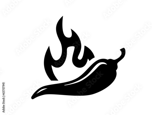 Naklejka na szafę chilli pepper icon