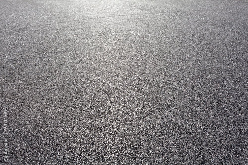 close-up horizontal view of new asphalt road - obrazy, fototapety, plakaty 
