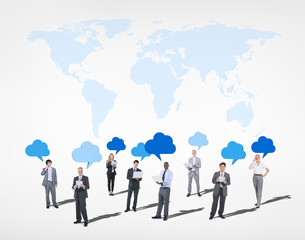 Poster - Multi-Ethnic Business People Cloud Computing