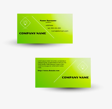 Modern business card vector template