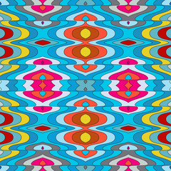 Poster - Vector Seamless Abstract Wavy Background
