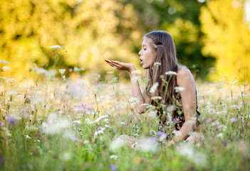 Outdoor portrait of teenage girl