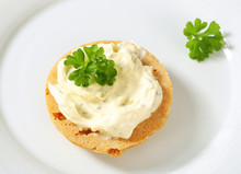 Cracker With Cheese Spread