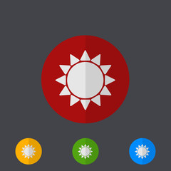 Wall Mural - vector modern circle icons set on gray