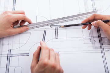 Poster - Architects Making Blueprint