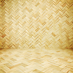 Wall Mural - Wicker texture room as background