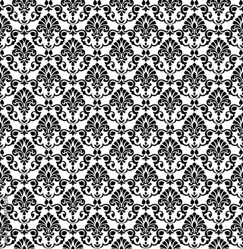 Naklejka na drzwi Damask seamless background