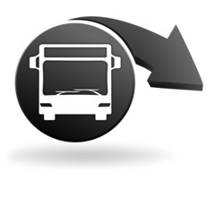 Poster - autocar sur symbole noir