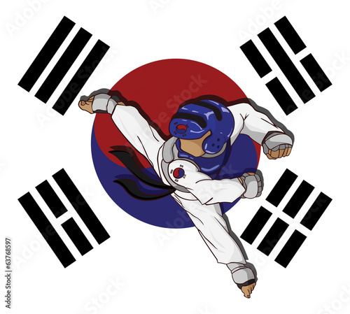 Dekoracja na wymiar  sparingi-taekwondo-sztuki-walki