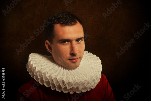 Fotografía Antique style portrait of a man in ruff collar