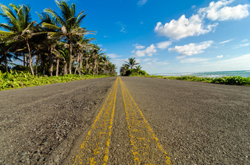 Wall Mural - Low View of Coastal Road