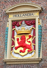 Symbol HOLLANDIA On The Building In The City The Hague, Netherla