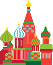 Moscow Russian Onion Dome Illustration