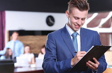 Wall Mural - Businessmen in conference room