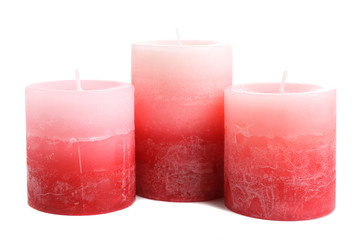 Poster - Beautiful candles, isolated on white