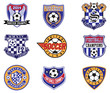 Football Soccer Badges, Patches and Emblem Vector Set