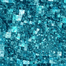 Spiral Mosaic Pattern - Squares In Blue