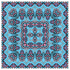 Naklejka na meble Squared background - ornamental floral pattern. Design for banda
