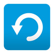 Etiqueta tipo app azul simbolo reiniciar
