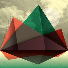 Wall Mural - Vector Abstract Mountain Shape triangle Background
