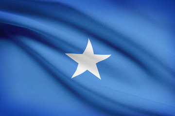 Wall Mural - Series of ruffled flags. Federal Republic of Somalia.