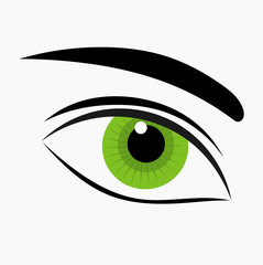 Wall Mural - green eye icon