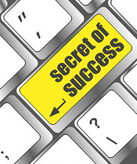 Poster - secret of success button on computer keyboard key