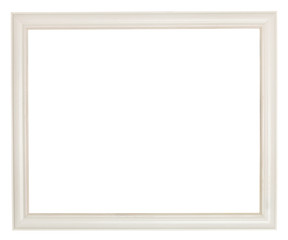 Wall Mural - simple white painted wooden picture frame