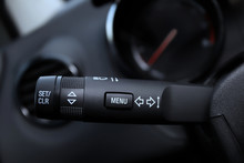 Car Interior With Turn Signal Switch