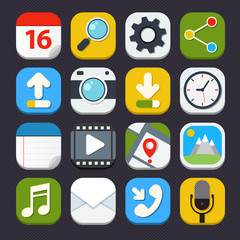 Wall Mural - mobile applications icons