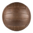 canvas print picture - brown retro soccer ball