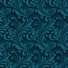  Dark blue ornamental seamless