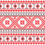 Traditional folk knitted red emboidery pattern from Ukraine