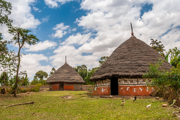 Wall Mural - Homes in the Ethiopian countryside