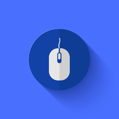 Wall Mural - vector modern flat blue circle icon.