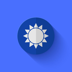 Wall Mural - vector modern flat blue circle icon.
