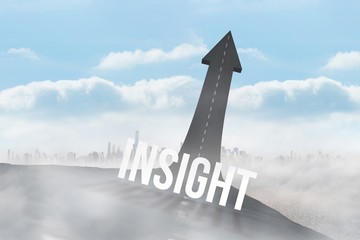 Aufkleber - Insight against road turning into arrow