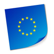 Zettel mit EU Emblem