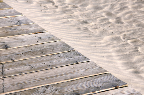 Obraz w ramie holzsteg im sand